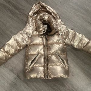 SAM. Kids Shiny Gold Puffer Jacket